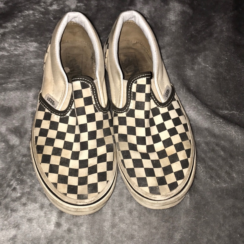 Black and white checkered shoes
